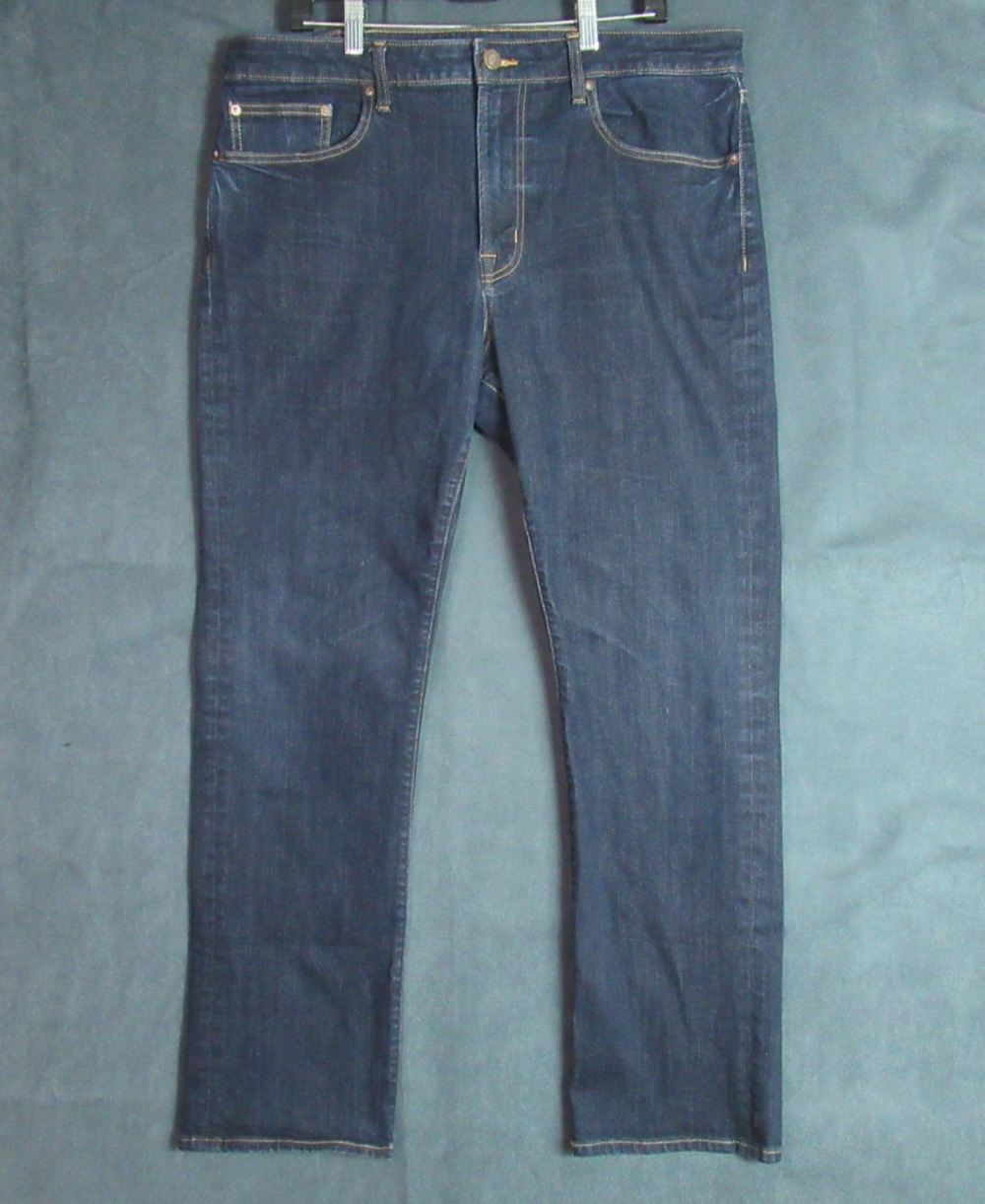 American Eagle Jeans Mens Size 38X34 Blue Relaxed Straight Denim Cowboy Stretch